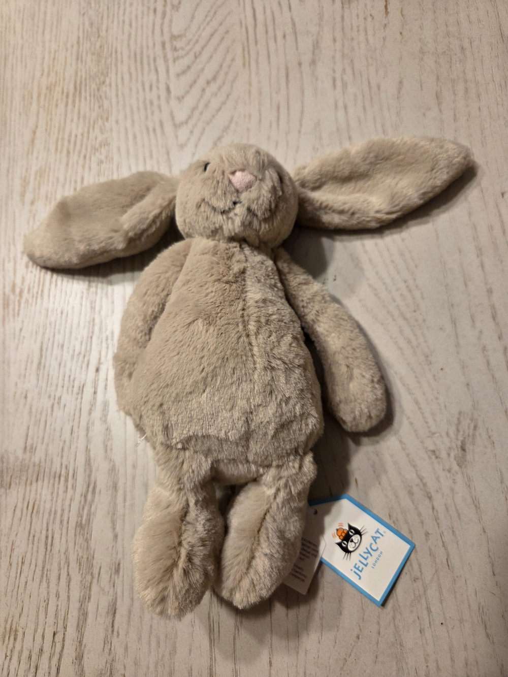 Jellycat Beige Bunny Plush Soft Stuffed Animal NWT